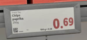 Prijskaartje van de Lidl